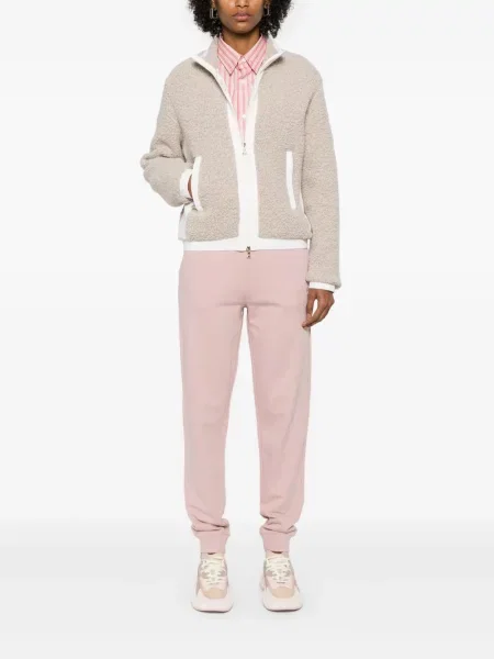Pantaloni Hugo cu broderie roz