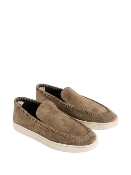 Pantofi loafer Officine Creative din piele de căprioară maro