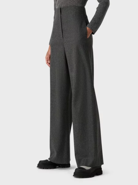 Emporio Armani Штани палаццо сірий