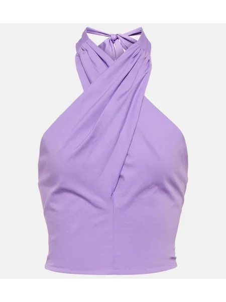 Cropp top Staud cu gât halter violet