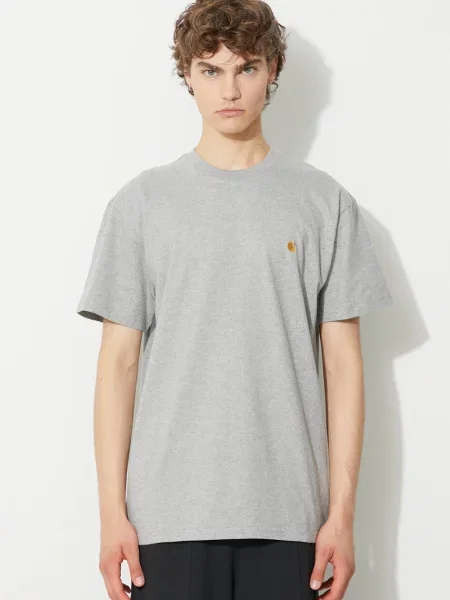 T-shirt o kroju regular fit z wyhaftowanym logo model ‘Chase’ Carhartt Wip szara