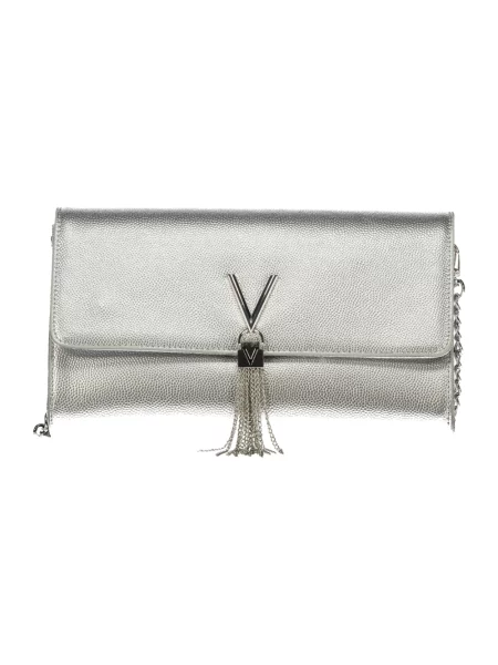 Kopertówka / torebka wieczorowa z detalem z logo model DIVINA' Valentino szara