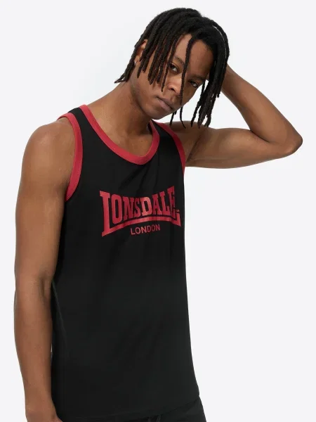 LONSDALE Tricou KNOCKAN roșu negru