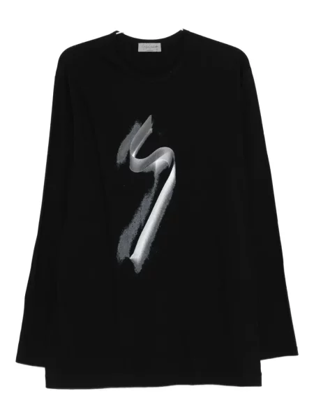 Tricou Yohji Yamamoto cu imagine lung negru