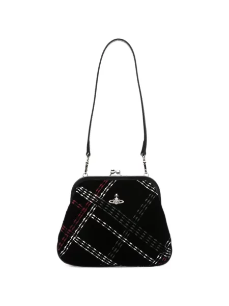 Geantă plic Vivienne Westwood în carouri negru
