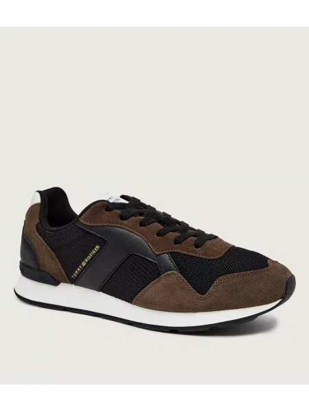 Tommy Hilfiger Sneakers Core Mix | piele întoarsă maro