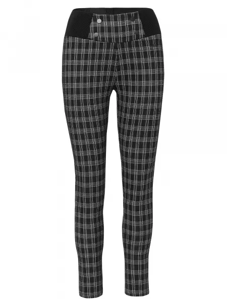 KOROSHI Pantaloni negru alb