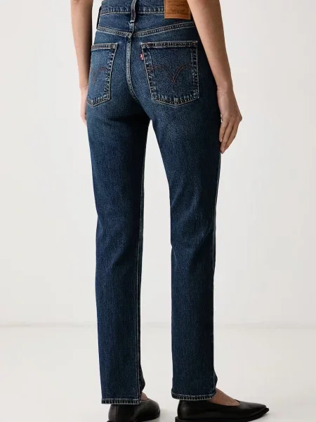 Levi's jeansy slim fit RIBCAGE SLIM niebieskie