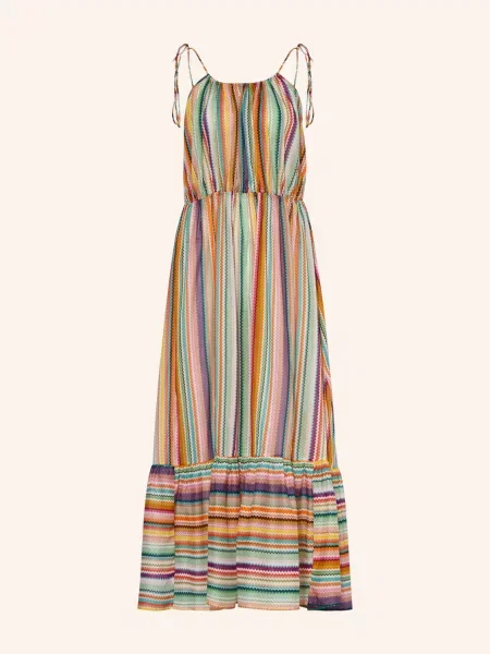 Missoni Plážové Šaty oranžová tyrkysová růžová
