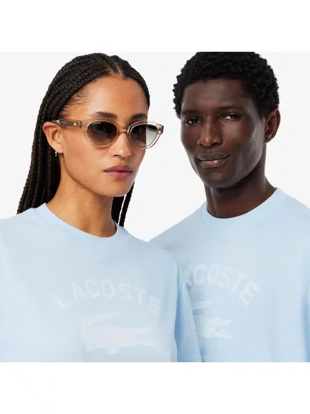 Lacoste T-Shirt Z Nadrukiem niebieska