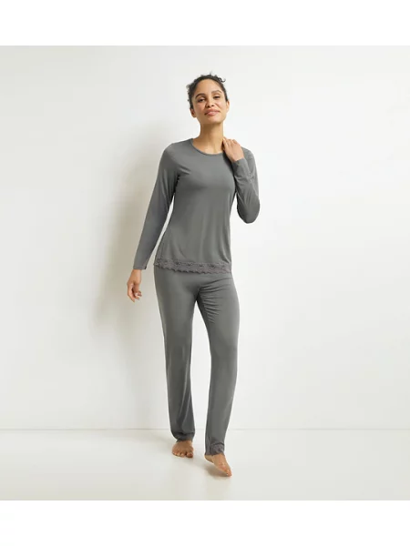 Pižama Dim iz modala siva