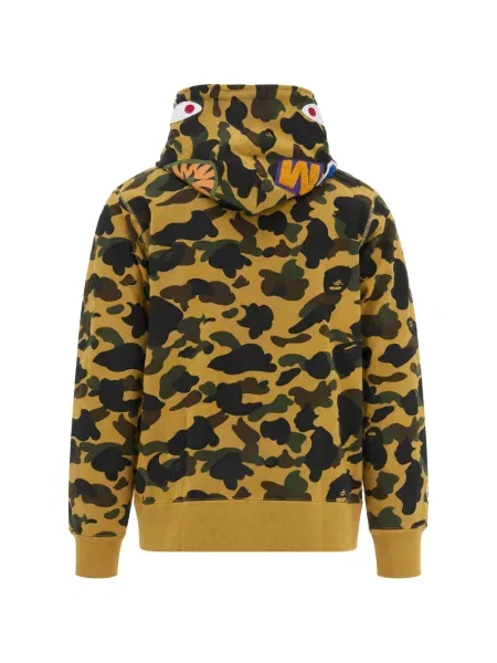Hanorac cu glugă A Bathing Ape® cu imagine cu model camuflaj galben