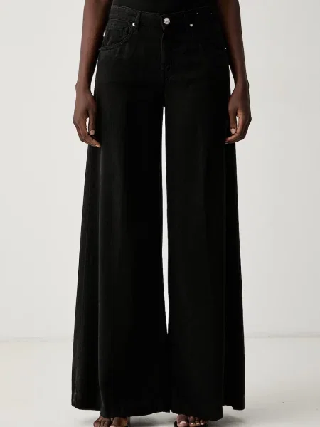 ViCOLO pantaloni pentru femei din lyocell negru