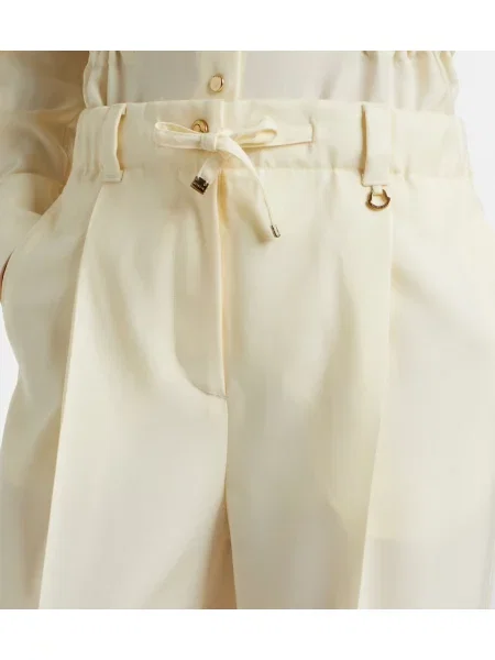 Pantaloni Moncler de lână alb