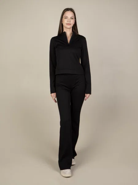 Штани повсякденні Elegante віскоза/поліестер чорний