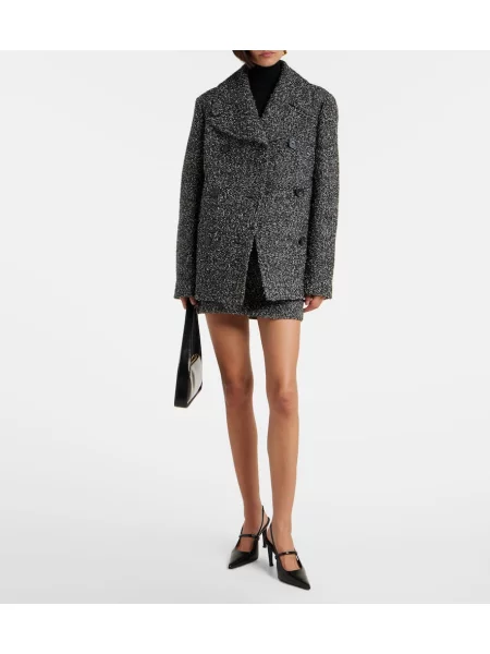 Palton Sportmax de lână negru