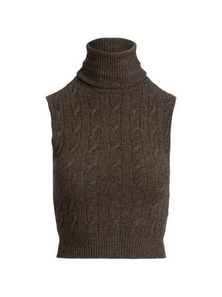 Scurt șapcă Polo Ralph Lauren cu broderie din jerseu maro