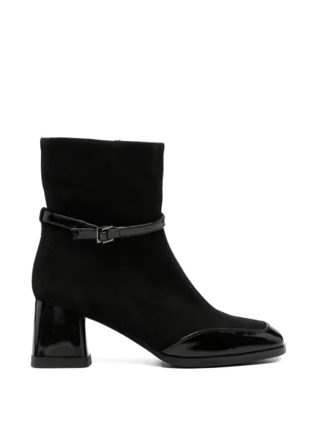 Botine Linda Baumann cu vârf pătrat negru