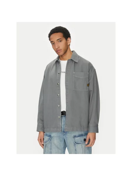 G-Star Raw Πουκάμισο Boxy Fit γκρι