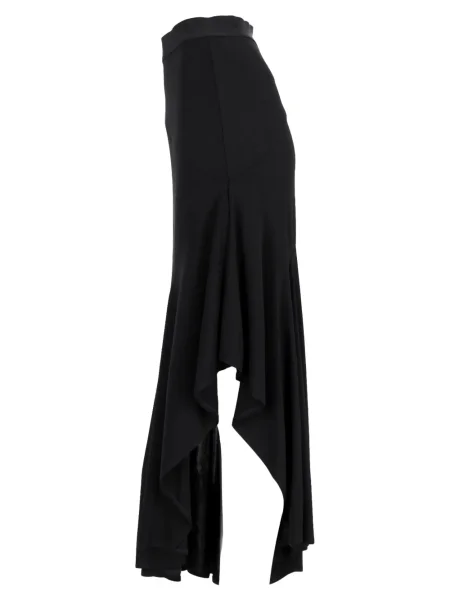 Fustă midi Max Mara asimetrică până la genunchi negru