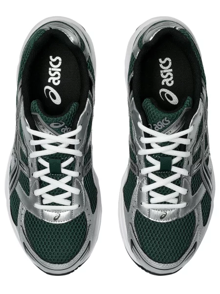 Кожаные повседневные кроссовки Asics зеленые