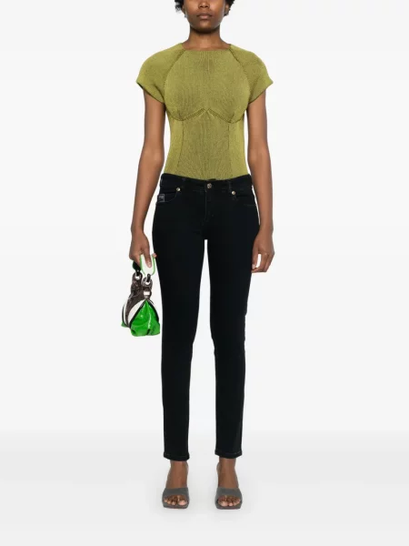 Liesas skinny fit džinsai Versace Jeans Couture mėlyna