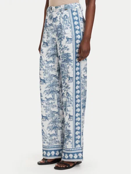 Fracomina Palazzo hlače Svetlo Flare Fit modra