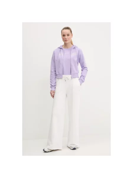 Bluza z kapturem Guess fioletowa