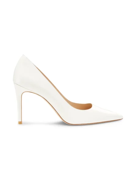 Czółenka Stuart Weitzman skórzana beżowa