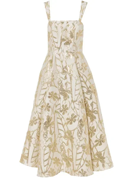 Rochie midi Temperley London până la genunchi de costum alb