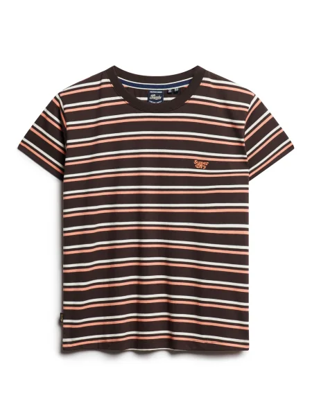 Superdry Tricou ESSENTIAL portocaliu / roz / negru alb