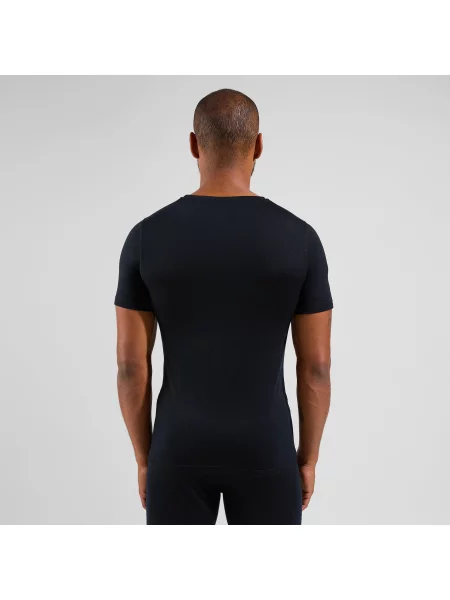 Koszulka termoaktywna Odlo Merino BL Top Crew Neck SS czarna