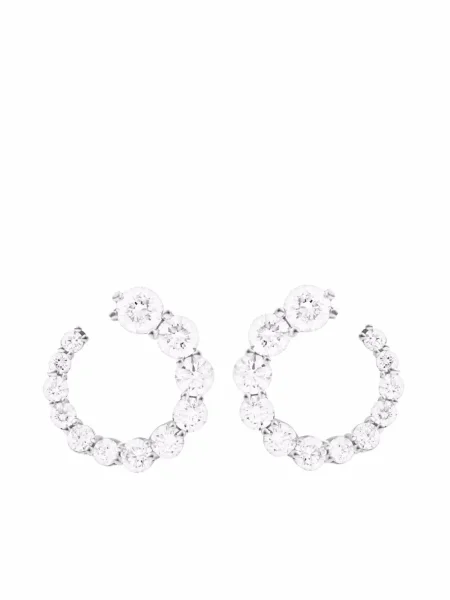 Aur alb diamant cercei Melissa Kaye alb