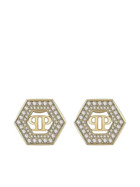 Cercei Philipp Plein de cristal auriu