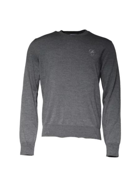 Sweter Dolce And Gabbana wełniany szary