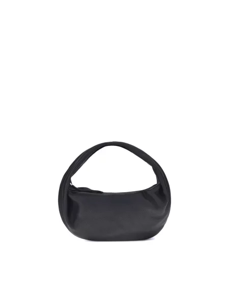 Torebka hobo Khaite zamszowa elegancka czarna