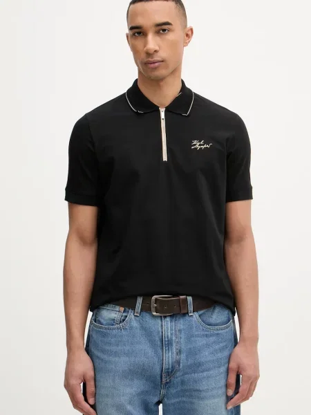 Tricou polo Karl Lagerfeld negru