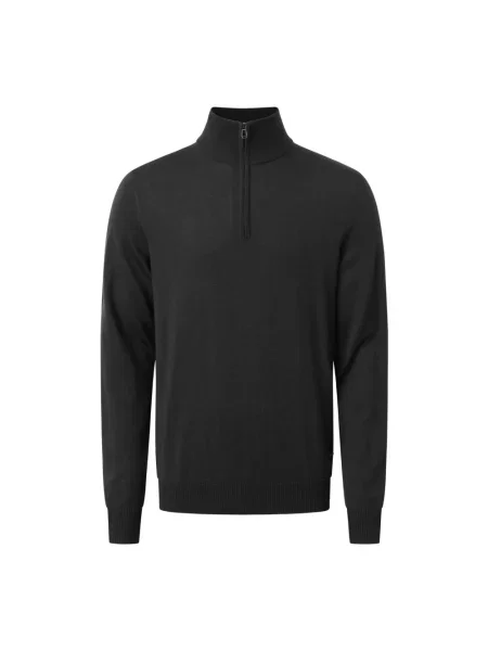 Sweter z golfem Joop! wełniany ze stójką czarny