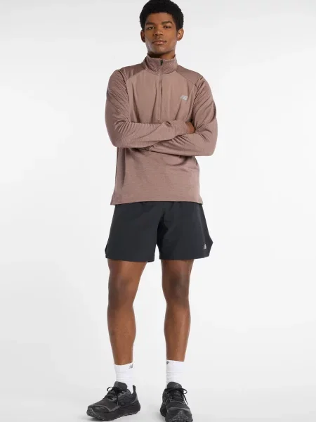 Толстовка на блискавці New Balance коричнева