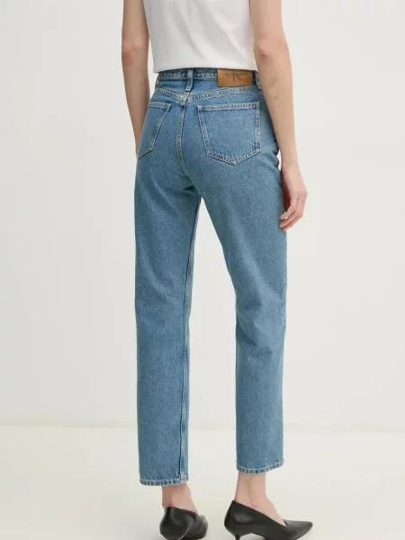 Džíny Calvin Klein Jeans high waist modré