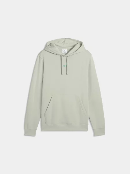 Худі PUMA Ess Logo Hoodie Fl комбінований верх зелений