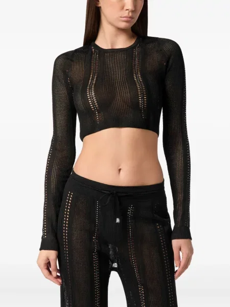 Pletené tílko Philipp Plein černé