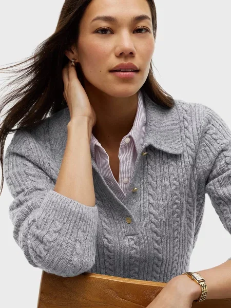 Шерстяное поло Tommy Hilfiger серое