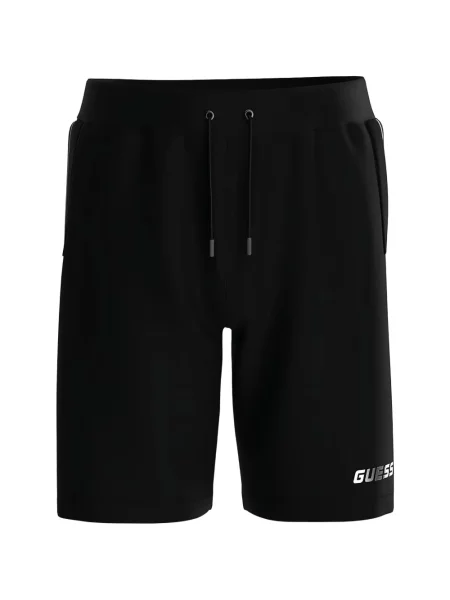 Pantaloni scurți Guess cu imagine cu cordon negru