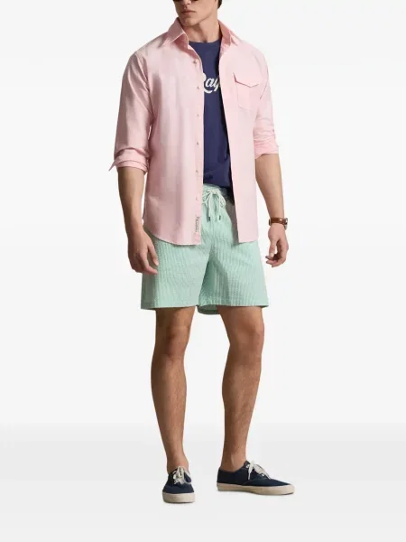Ριγέ δερμάτινος κάλτσες Polo Ralph Lauren με κορδόνι μαύρο