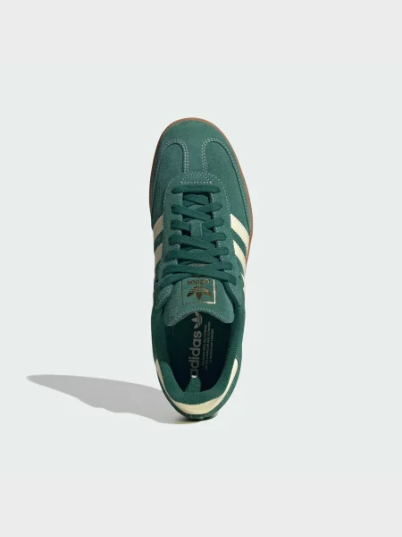 Кожаные кеды Adidas зеленые