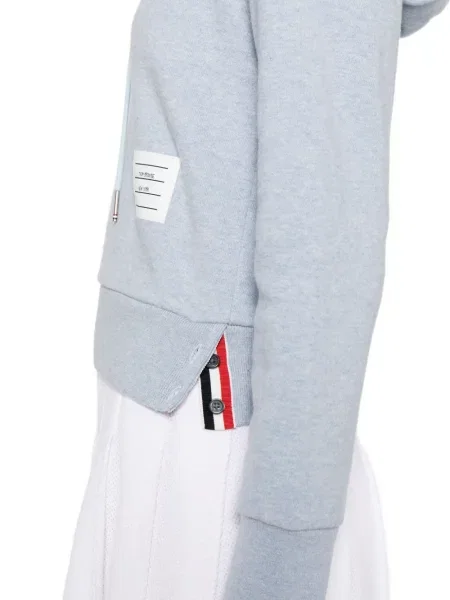 Hanorac cu glugă Thom Browne cu petice albastru