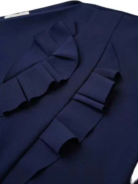 Lung tricou Psophia cu volane albastru