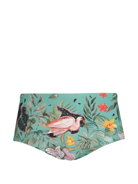 Chiloți Amir Slama cu model floral cu imagine verde