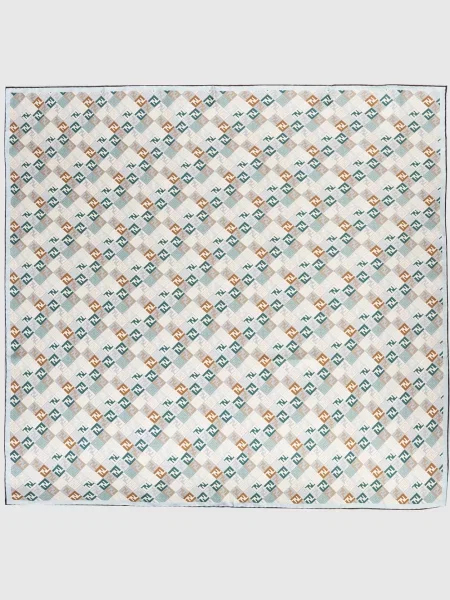 Хустка із шовку в клітинку Fendi